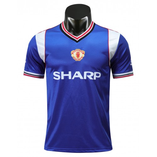 Manchester United Fodboldtrøjer Retro 3. sæt 1985 Kort ærmer Manchester United Fodboldtrøjer Retro 3. sæt 1985 Kort ærmer